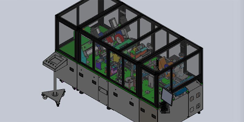 Automatic membrane cutting, labeling and coding machine